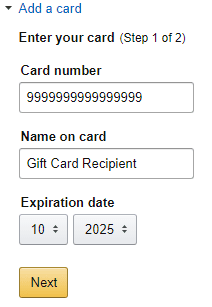 List wish to to amazon how gift card add How to