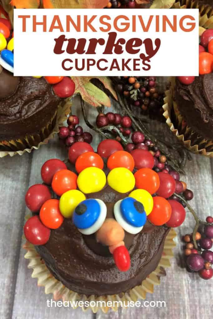 Thanksgiving Gobble Gobble Cupcakes - The Awesome Muse