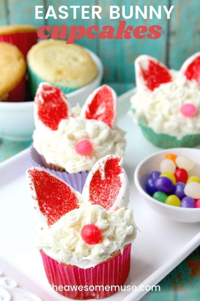 Easter Bunny Cupcakes - The Awesome Muse