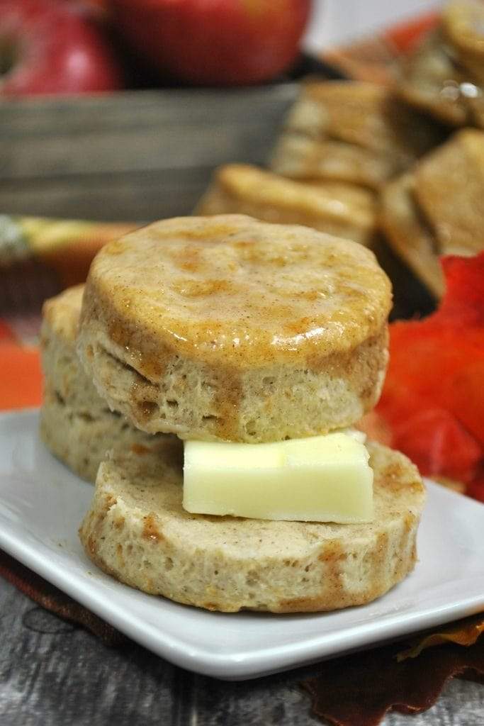 Apple Cinnamon Biscuits with Brown Sugar Honey Glaze - The Awesome Muse