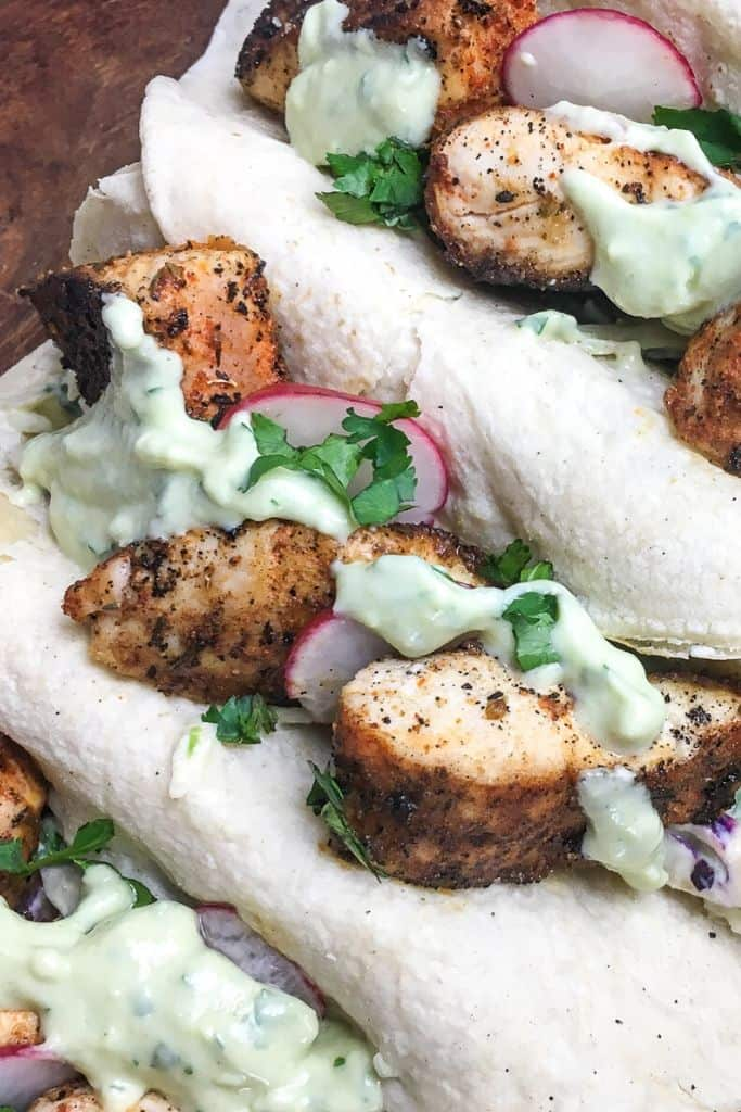 Blackened Fish Tacos with Creamy Avocado Sauce - The Awesome Muse